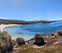 High tide at Sea Lion Beach, Little Bense Island. High tide at Sea Lion Beach, Little Bense Island.