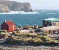 The historic shanty and research hut on Bense Island. The historic shanty and research hut on Bense Island.